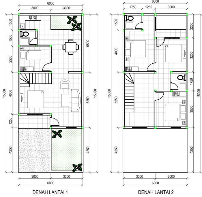 Denah Rumah 2 Lantai