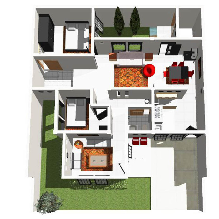 Denah rumah modern minimalis