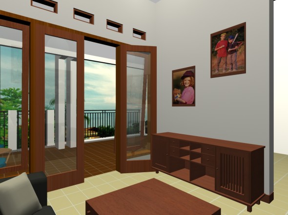 Desain interior ruang tamu minimalis