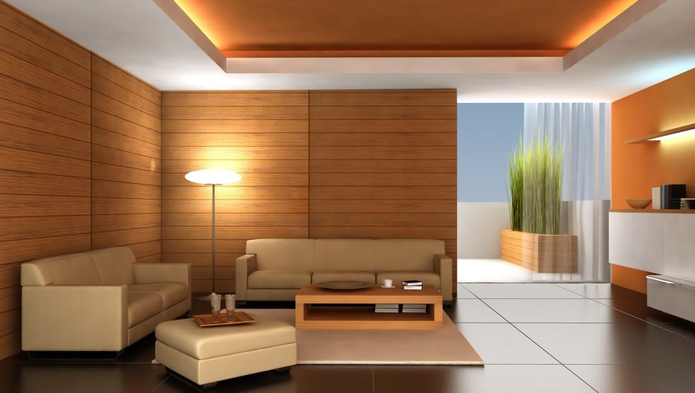 Desain interior ruang tamu modern