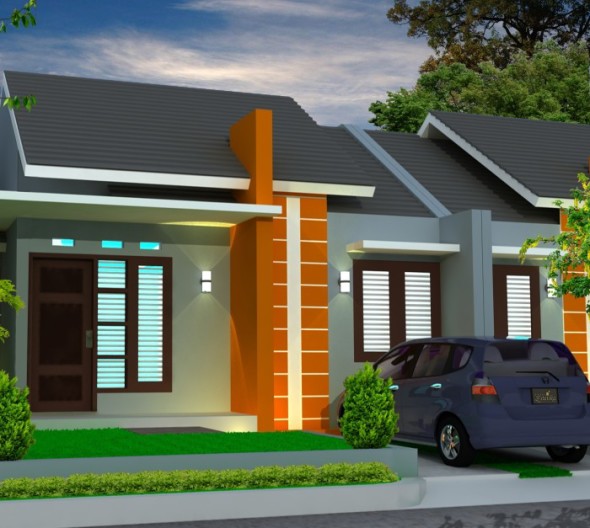 Gambar desain rumah minimalis dengan type 36 590x528 Denah Rumah Sederhana Type 36 dan Type 45 Tampil Lebih Menarik