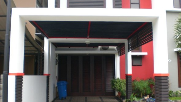 Kanopi rumah minimalis modern 590x333 Cara Tepat Memilih Kanopi dan Balkon Rumah Minimalis