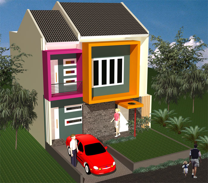 contoh desain rumah 2 lantai minimalis