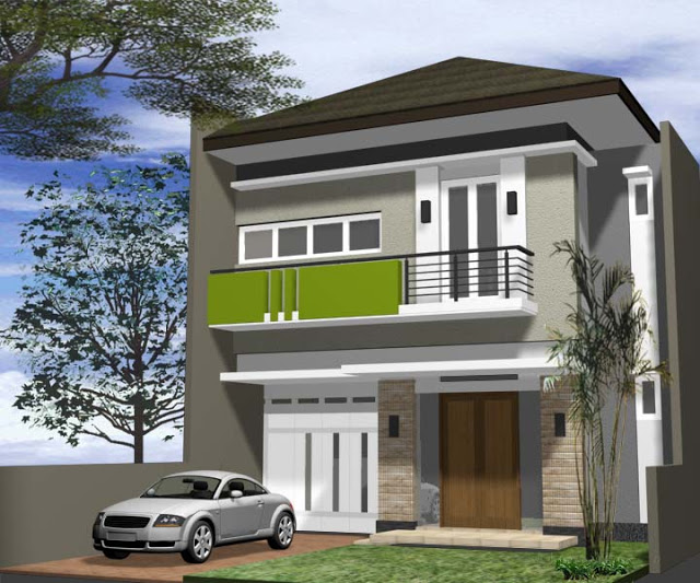 contoh desain rumah 2 lantai