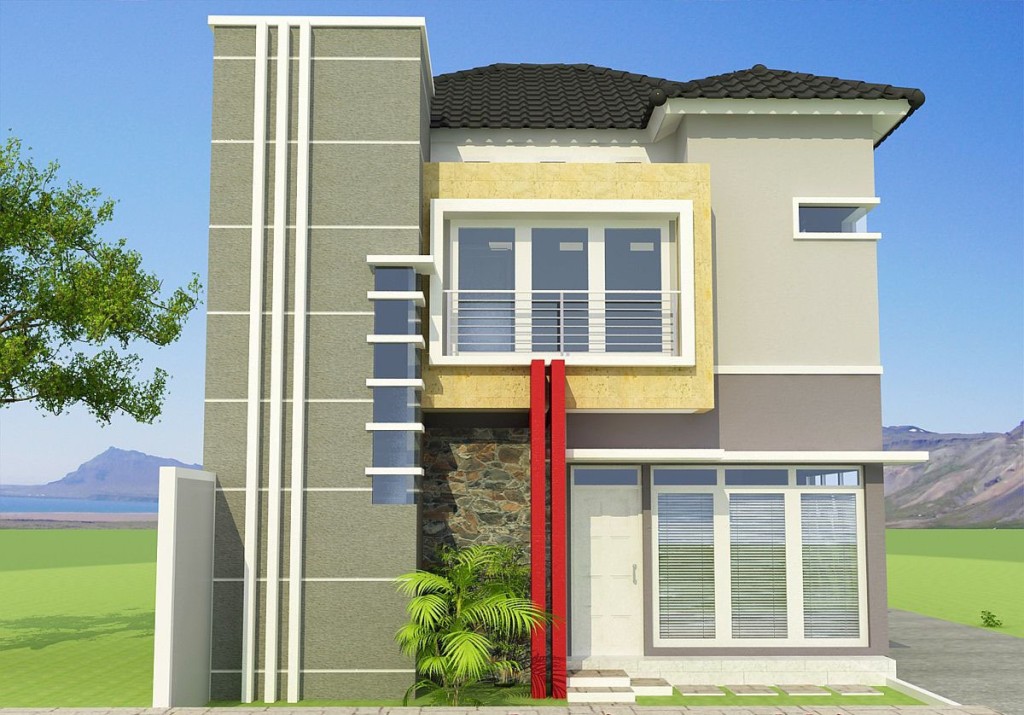 desain rumah 2 lantai modern