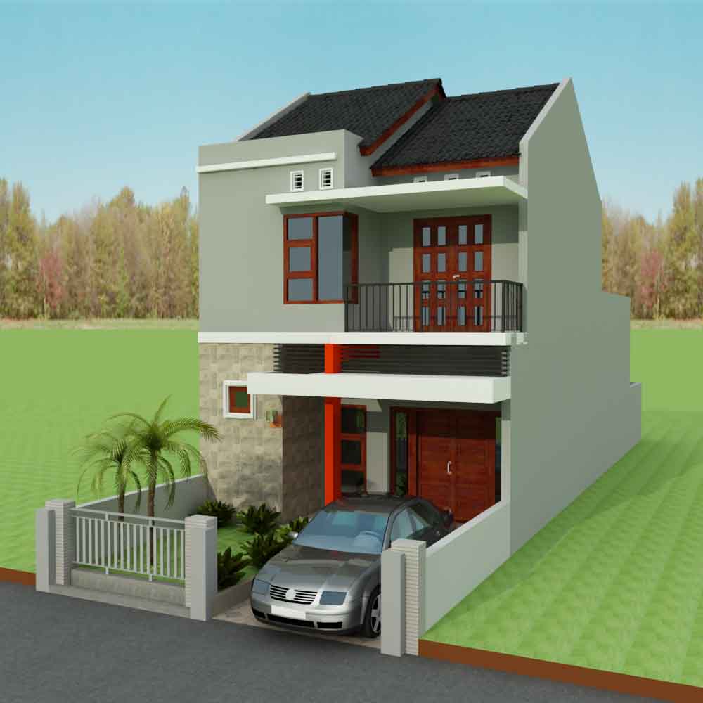 desain rumah 2 lantai tanah 90