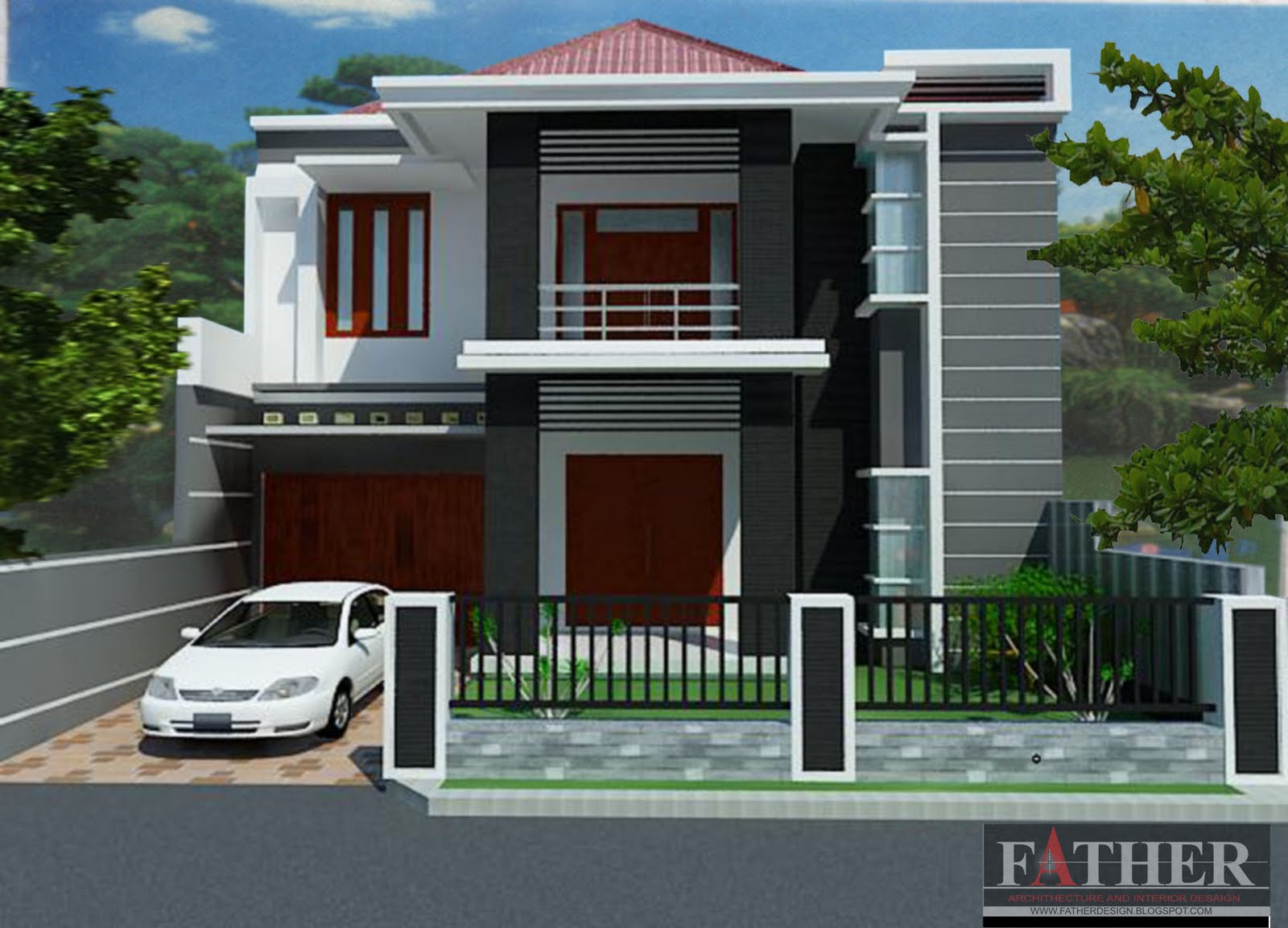 desain rumah 2 lantai type 70