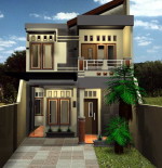 contoh desain rumah mungil 2 lantai