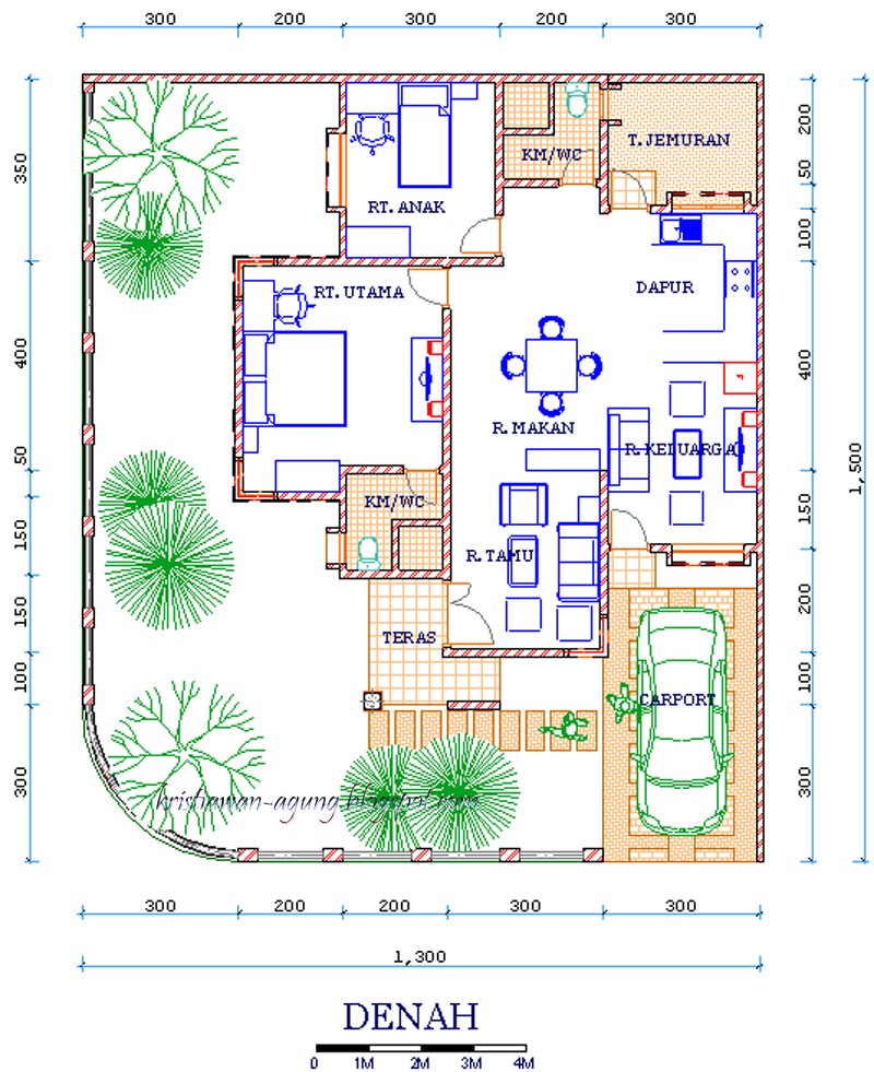 contoh gambar denah rumah minimalis