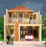 contoh gambar desain rumah 2 lantai