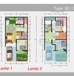 denah rumah type 36 2 lantai