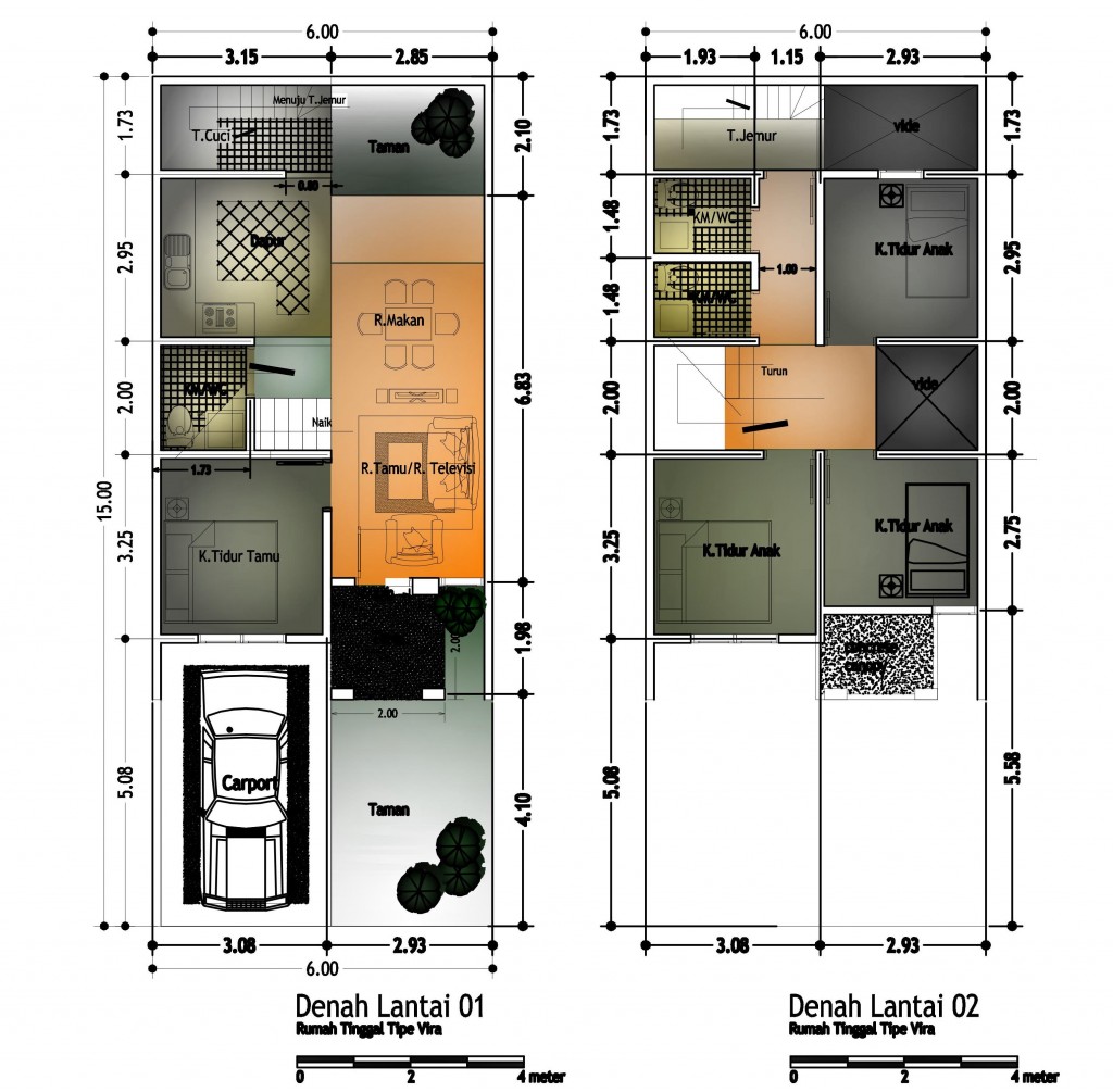 gambar denah rumah idaman