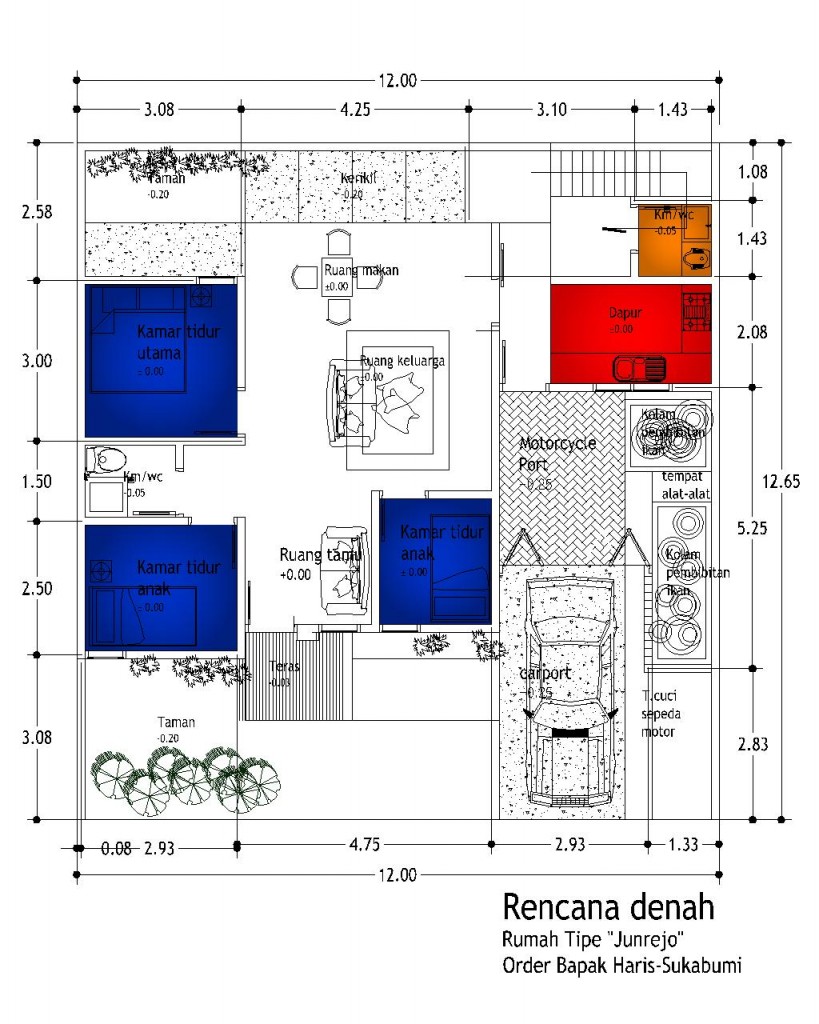 gambar denah rumah minimalis modern