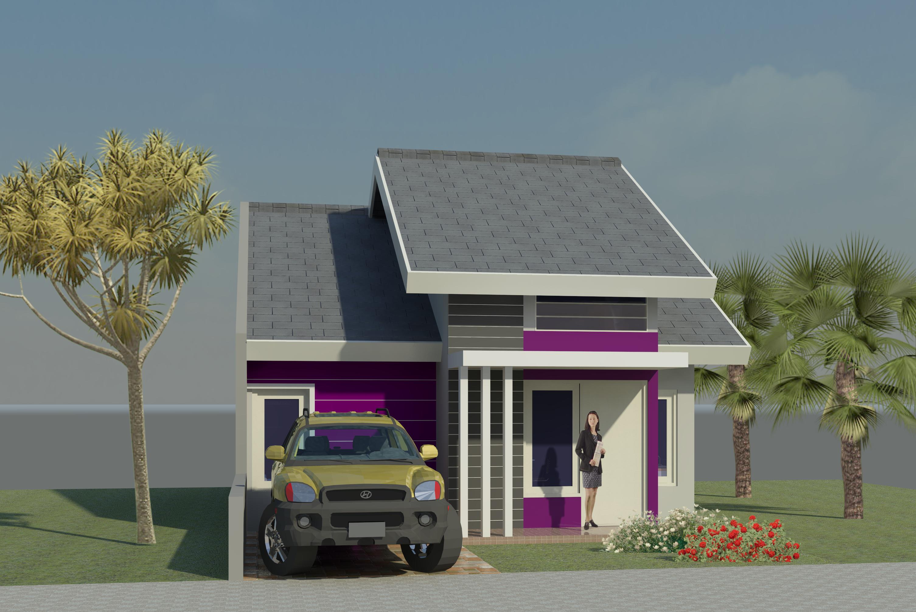 desain dan denah rumah minimalis type 45